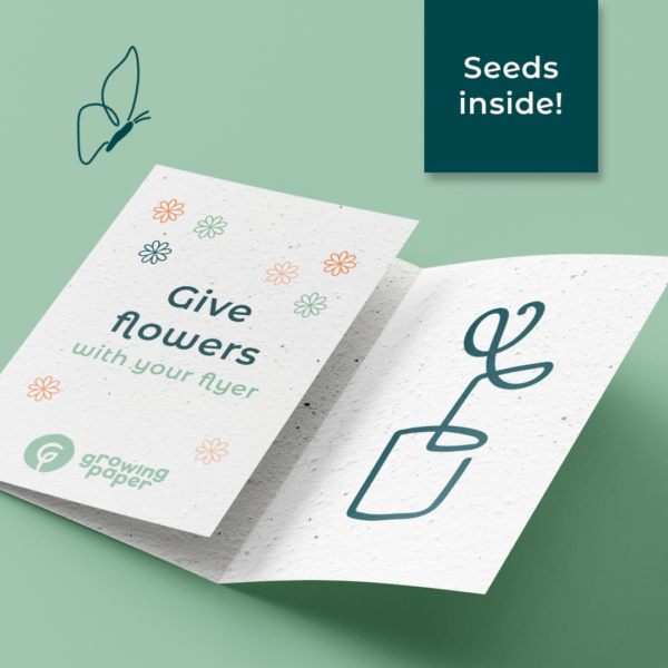 Custom seed paper leaflets