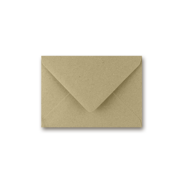 C6 brown kraft envelope back view.