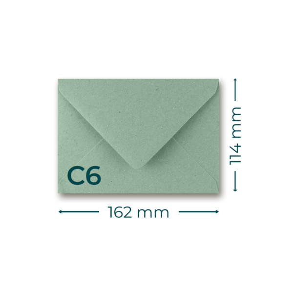C6 Envelop – Kraft groen