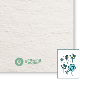 120 g/m² groeipapier met biologische bloemenmixzaden