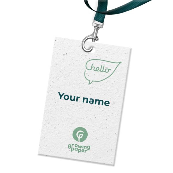 Custom seed paper nametags