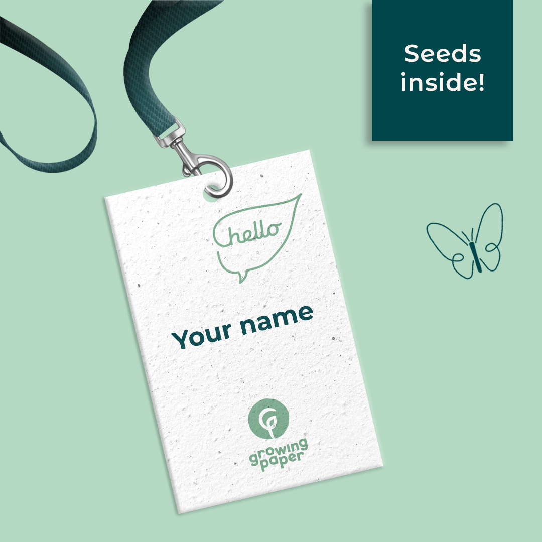 Custom seed paper nametags - Growingpaper