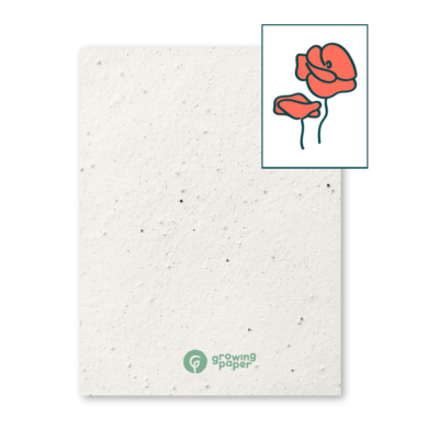 250 grams seed paper with poppy seeds