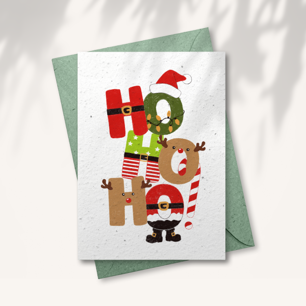 Kerstkaart “HoHoHo”