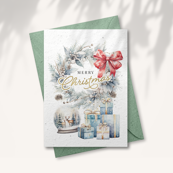 Kerstkaart “Traditioneel Merry Christmas”