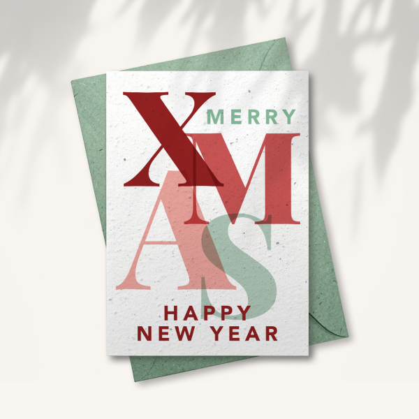 Kerstkaart “XMAS”