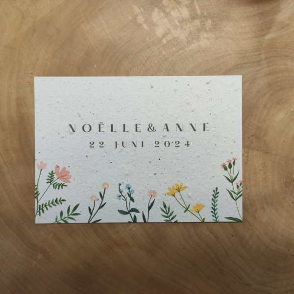 Example of an engagement announcement with bleed