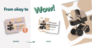 Example of growing paper design with 60% whitespace