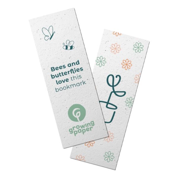 Custom seed paper bookmarks