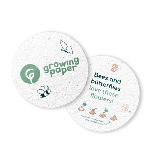 Custom seed paper circles