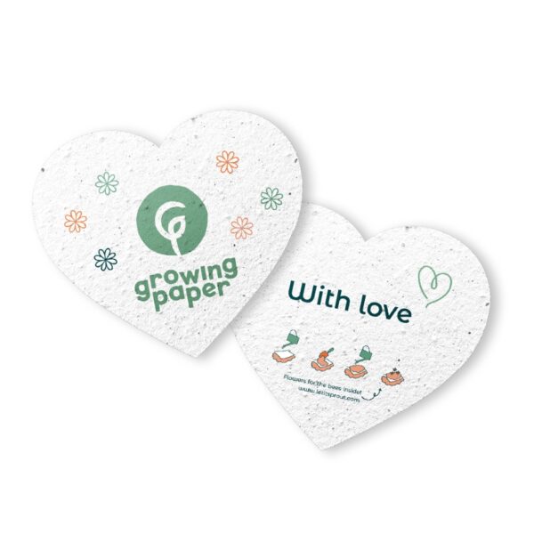 Custom seed paper heart