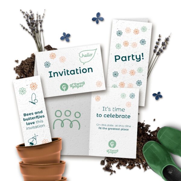 Custom seed paper invitations