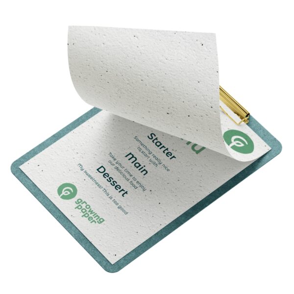 Custom seed paper menus