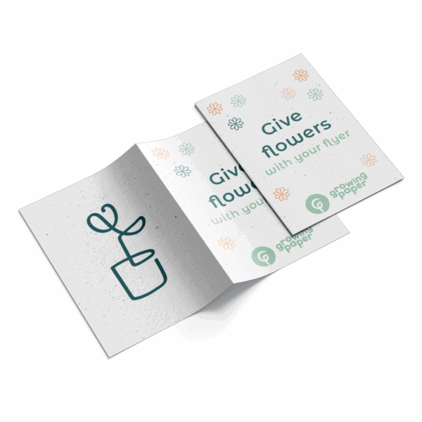 Custom seed paper folded flyers