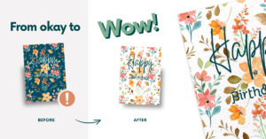 Example of growing paper design with 60% whitespace