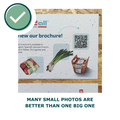 Growing paper card with many small pictures