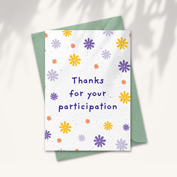 Postcard “Thanks for your participation”