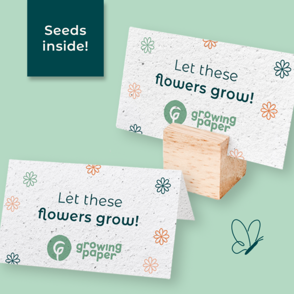 Custom seed paper table cards