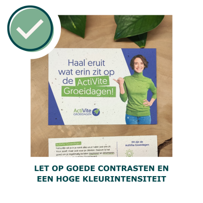 Zorg voor een goed contrast