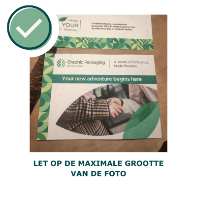 Zorg dat de foto niet te groot is