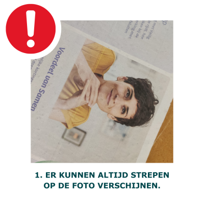 Er kunnen altijd strepen komen in de foto