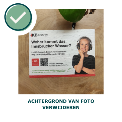 Verwijder de achtergrond van de foto