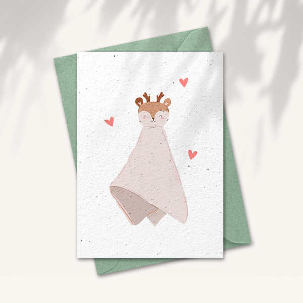 Baby kaart “Knuffeldoek”