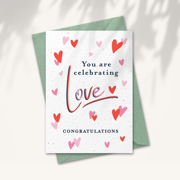 Postcard “Celebrating love”