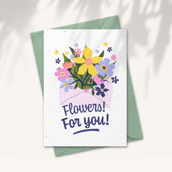 Postcard “Flowers for you!”