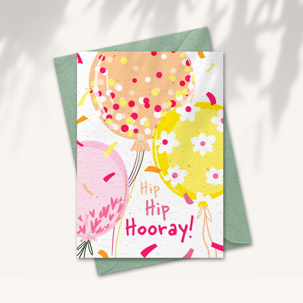 Postcard “Hip hip hooray”