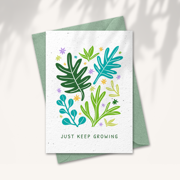 Bloemenkaart – Just keep growing