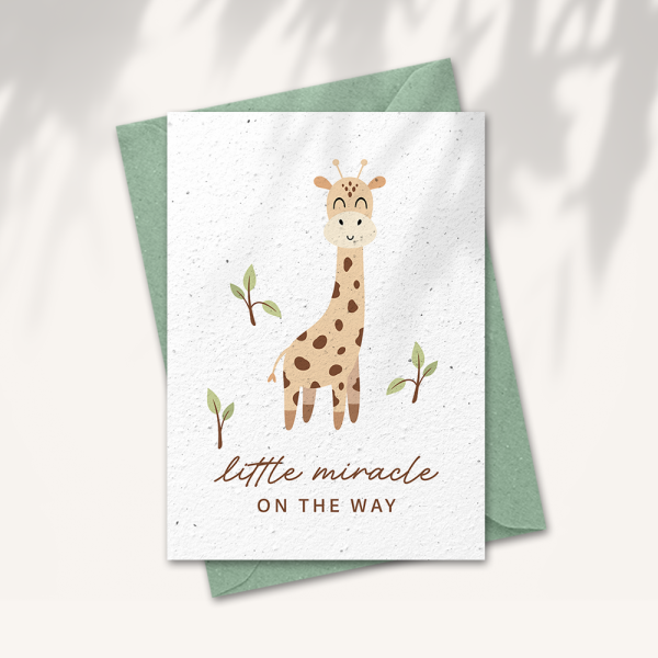 Baby card “Little miracle on the way”