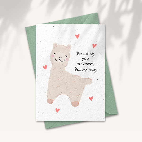 Postcard “Warm fuzzy hug”
