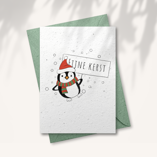 Kerstkaart “Pinguïn”