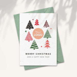 Special Christmas card made from seed paper