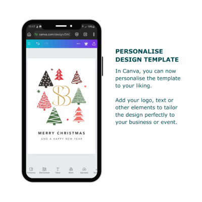 How to order your personalised Christmas card - Step 3 - Adjust the design