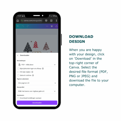 How to order your personalised Christmas card - Step 4 - Download as PDF