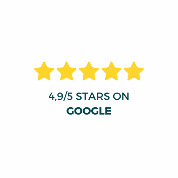 4.9/5 stars on Google