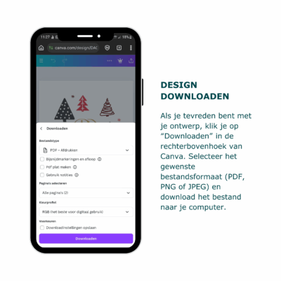 Phone with Canva instructions
