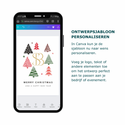 How to order your personalised Christmas card - Step 3 - Adjust the design