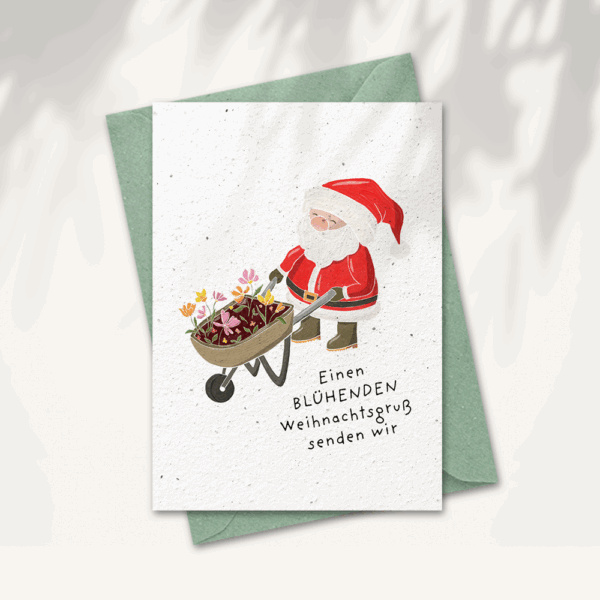 Weihnachtskarte “Schubkarre”