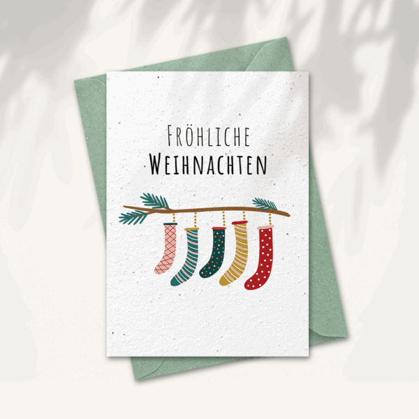 Weihnachtskarte “Weihnachtssocken”