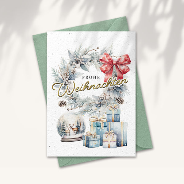 Weihnachtskarte traditionell “Frohe Weihnachten”