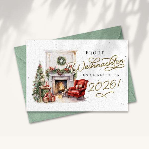 Weihnachtskarte traditionell “Frohes 2026”