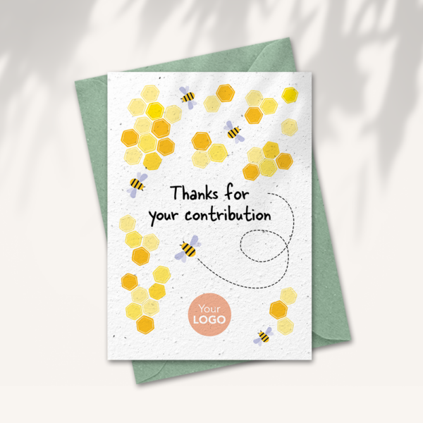 Thanks for your contribution card with logo