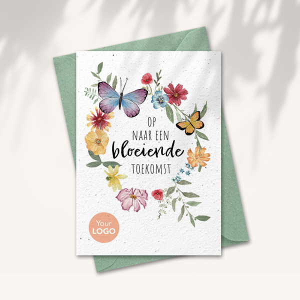Blooming future card with logo