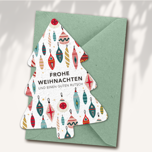 Weihnachtskarte Weihnachtsbaum “Weihnachtskugeln”