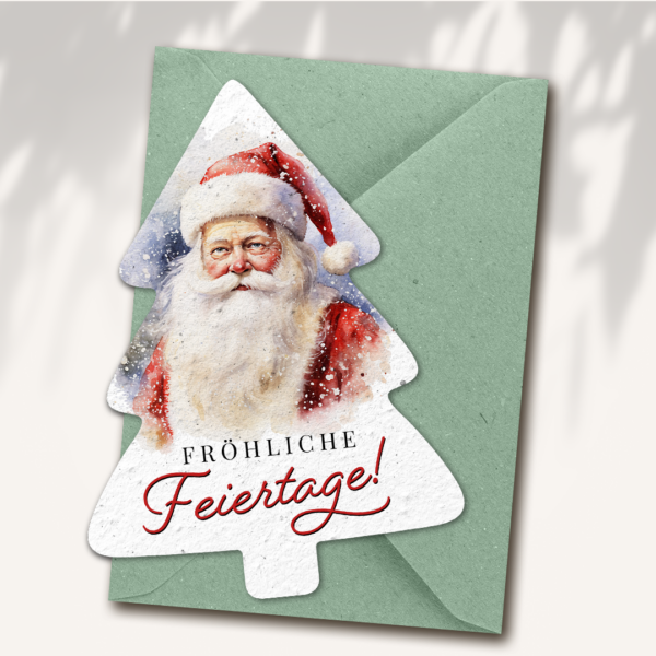 Weihnachtskarte traditioneller Weihnachtsbaum “Weihnachtsmann”