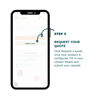 Request a quote mockup step 3