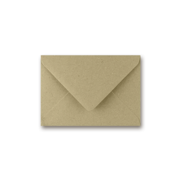 C6 brown kraft envelope back view.